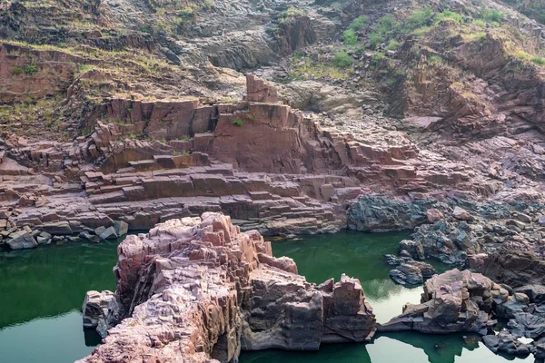 Vackra indiska landskapet i Gharial Sanctuary — Stockfoto