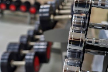 Krom dambıl closeup görüntü