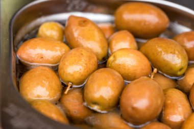 Yakın çekim yeşil tedavi zeytin