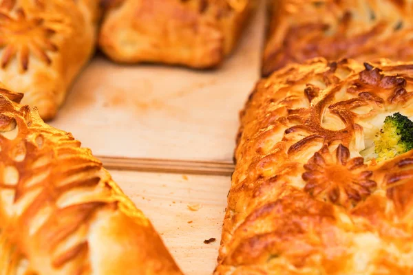 Coulibiac é torta russa tradicional — Fotografia de Stock