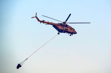 Moskova, Rusya - Ağustos, 2017: Acil heli