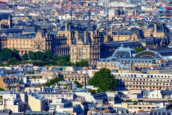 Panorama escénico de París desde la torre Eiffels — Foto de Stock