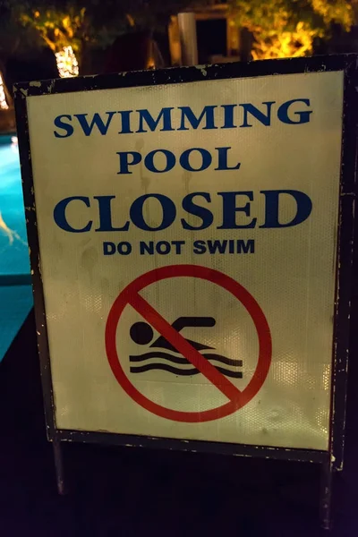 Close up of signs in swimmimg pool — Stock Photo, Image