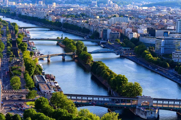 Panorama panorâmico de Paris da Torre Eiffel — Fotografia de Stock