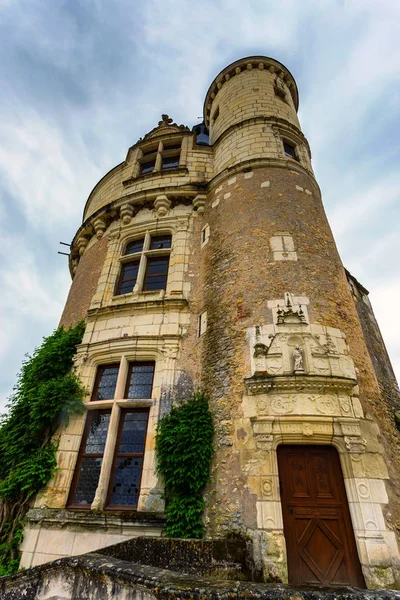 Torre del Chateau de Chenonceau en día nublado — Foto de Stock
