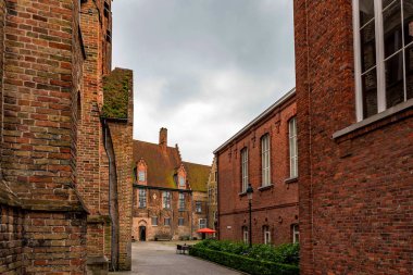 Güzel tarihi binalar, Bruges, Belçika