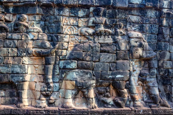 Terras van olifanten in Angkor Thom in Cambodja — Stockfoto