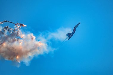 Rostov-On-Don, Rusya-Ağustos, 2017: Su-30 Rus Knights ekibinden