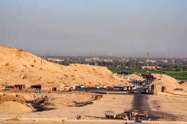 Mısır Luksor şehir başına tapınağından görüntüleyin