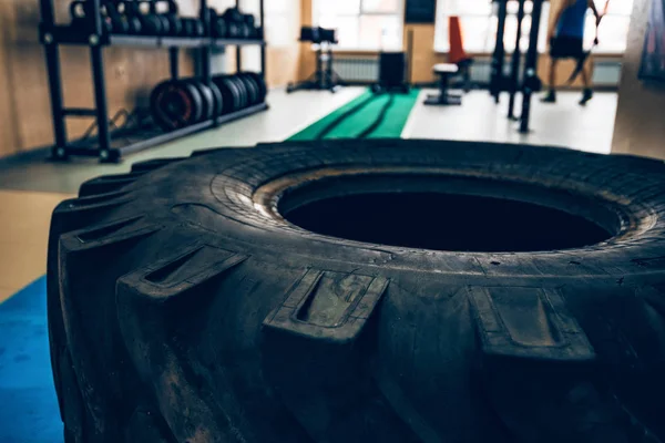 Big tire in modern gym