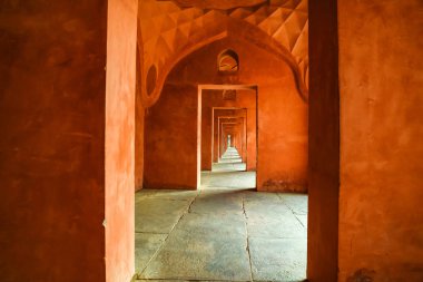 Koridor Hindistan Taj Mahal itibariyle güzel görünümü