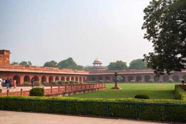 Agra, Hindistan - Kasım 2017 yaklaşık: Avlu Taj Mahal, Hindistan