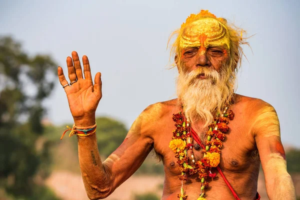 Jaipur, indien - 9. November 2017: unbekannter Sadhu-Mann — Stockfoto