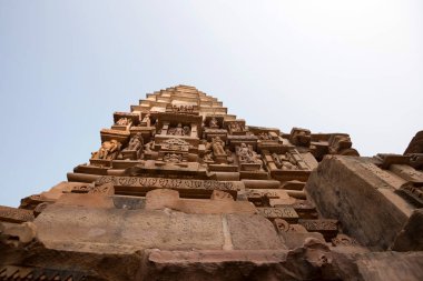 Görünüm Lakshmana tapınağın Khajuraho, Hindistan