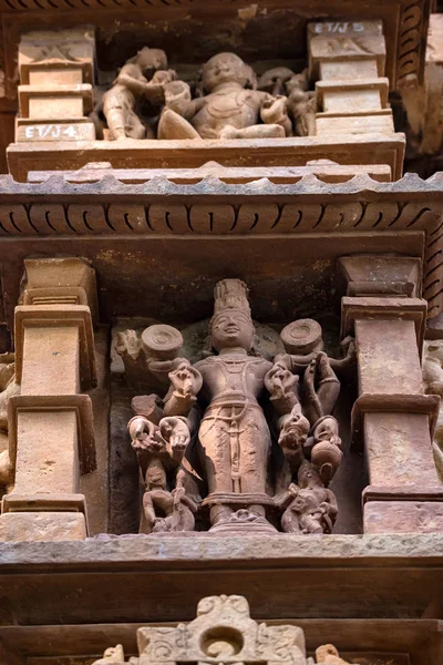 Close up genre stone carving in Lakshman Temple — Stock Photo, Image