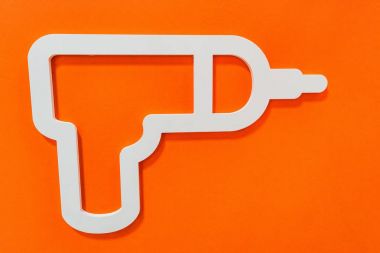 Duvar ev aletleri mağaza simgesine matkap