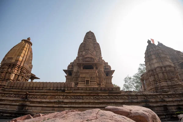 Vista do Templo Lakshmana em Khajuraho, Índia — Fotografia de Stock