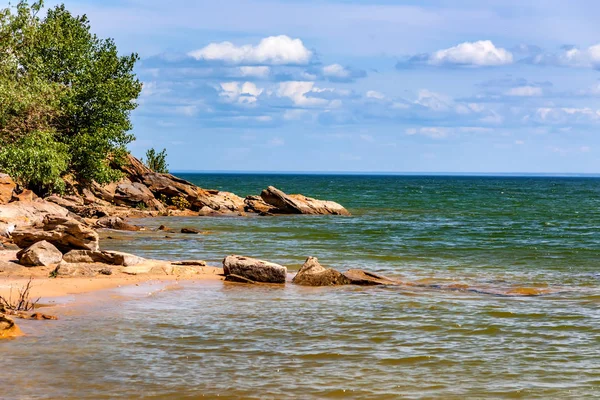 Sandy beach av Tsimlyansk reservoar i Ryssland — Stockfoto