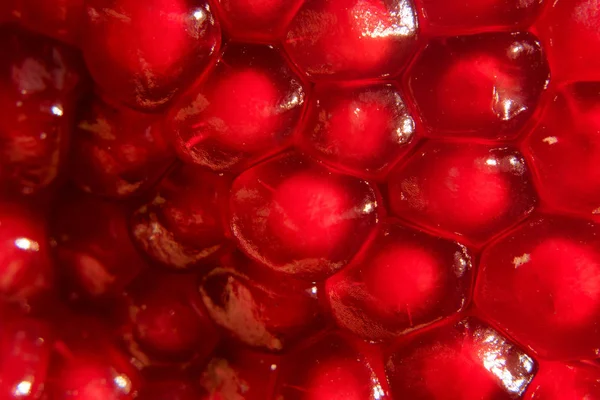 Ripe juice pomegranate seeds background — Stock Photo, Image