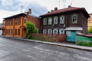 Renkli eski tatar evde Kazan, Rusya Federasyonu
