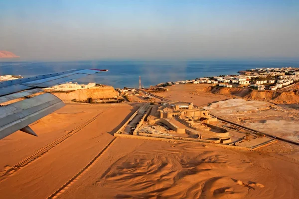 Aerial view of desert in Sinai peninsula in Egypt — Stock Photo, Image