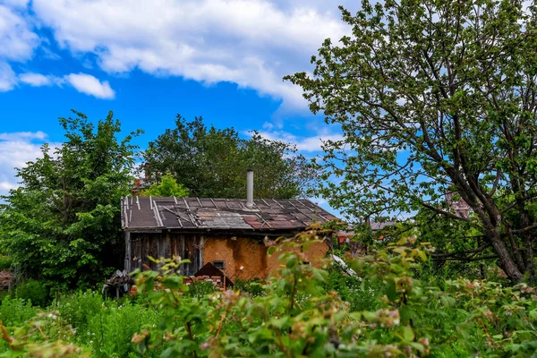 Старий покинутий сільський будинок — стокове фото
