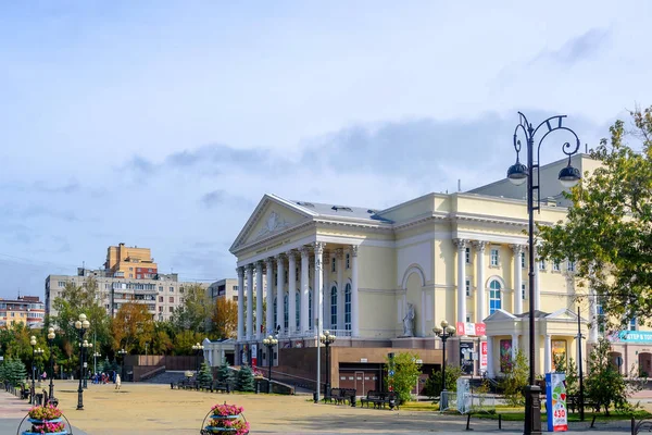 Tyumen, Ρωσία - 9 Σεπτεμβρίου 2016: Tyumen Δράμα Θέατρο, Ρωσία — Φωτογραφία Αρχείου