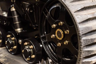 Kauçuk Traktör parçaları bir closeup