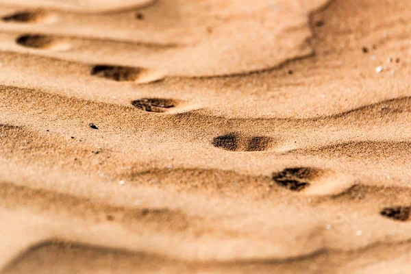 Texture de fond de sable avec empreintes de pas — Photo