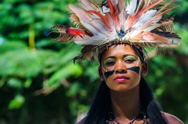 Santo Domingo, Dominik Cumhuriyeti - 29 Ekim 2015:Young güzel Creol kadın