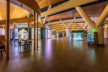 Rostov-On-Don, Rusya-28 Nisan 2018: Platov Havaalanı iç