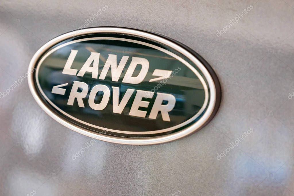 ROSTOV-ON-DON, RUSSIA - CIRCA OCTOBER 2019:Land Rover logo. Land Rover is a British brand of four-wheel drive cars, that exclusively offers premium and luxury sport utility vehicles.