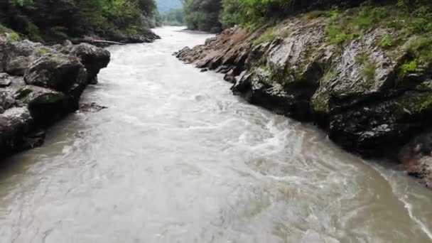 Paysage d'été avec rivière de montagne