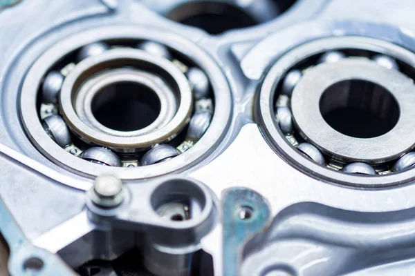 Close-up ball bearing in car automatic transmission — 스톡 사진