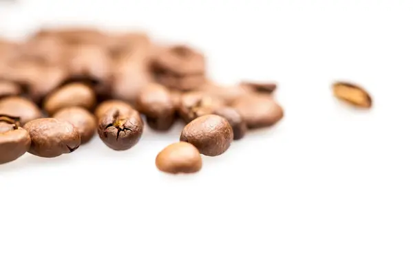 Coffee beans with burlap texture — Stock Photo, Image