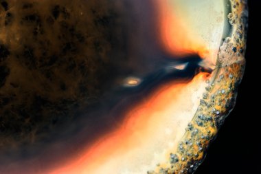 Akik-güzel, renkli dilimleri ve doku