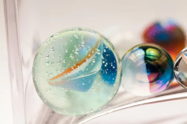 Abstract composition with glass balls — Stock Photo, Image