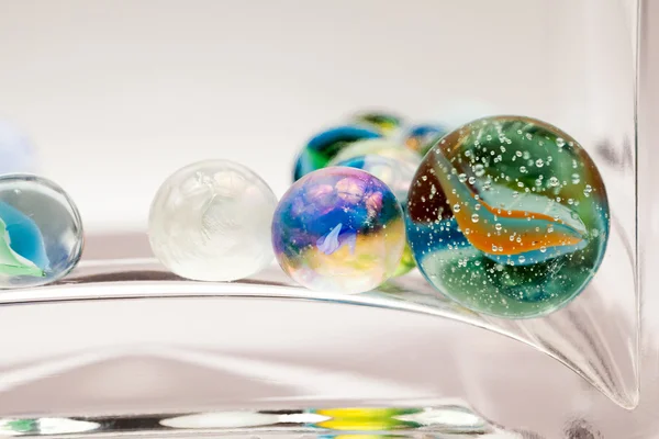 Abstract composition with glass balls — Stock Photo, Image