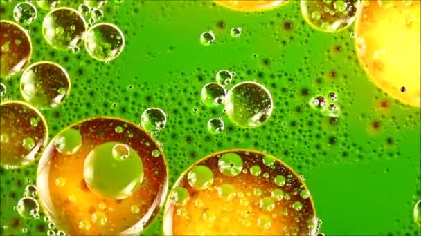 Mezcla Aceite Agua Tinta Para Hermoso Resumen — Vídeo de stock