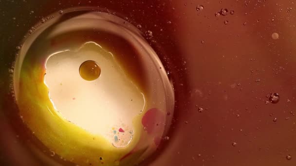 Olie Water Inkt Mengen Voor Een Mooie Abstract — Stockvideo