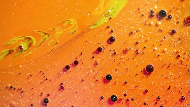 Oil Water Ink Mixing Beautiful Abstract — Stock Video