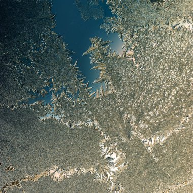 Cam - doku ve arka plan buz çiçekleri