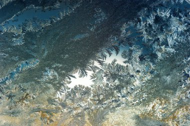 Cam - doku ve arka plan buz çiçekleri