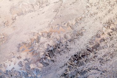 Cam - doku ve arka plan buz çiçekleri