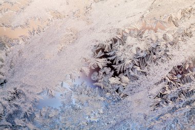 Cam - doku ve arka plan buz çiçekleri