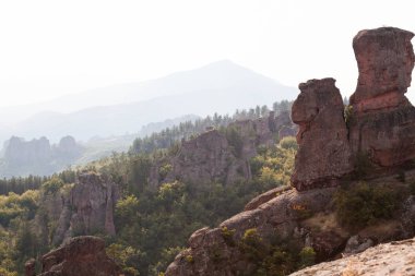 Belogradchik cliff kayalar ve eski Kaleto kale, Bulgaristan