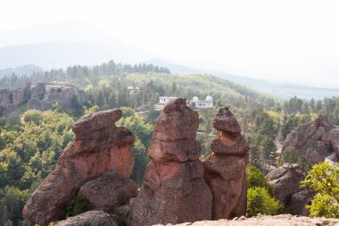 Belogradchik cliff kayalar ve eski Kaleto kale, Bulgaristan