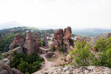 Belogradchik cliff kayalar ve eski Kaleto kale, Bulgaristan