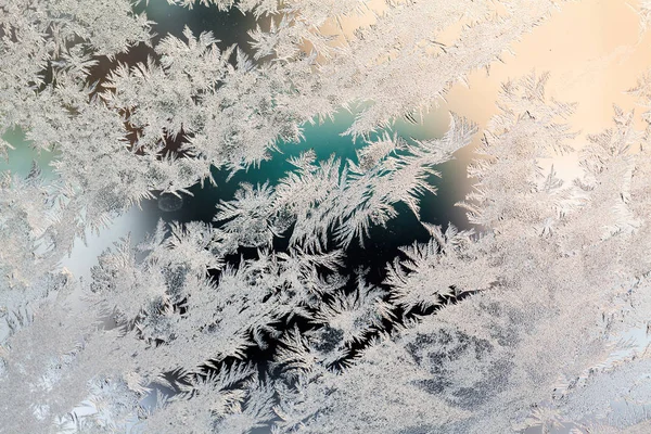 Ice Blommor Glas Konsistens Och Bakgrund — Stockfoto