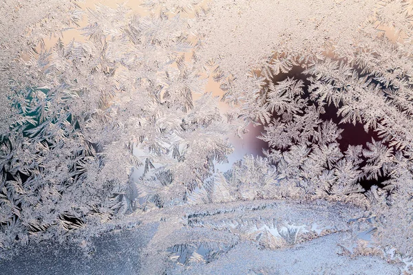 Ice Flowers Glass Texture Background — Stock Photo, Image